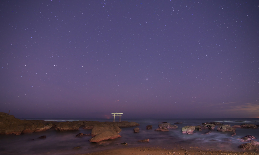 大洗磯前神社の星空