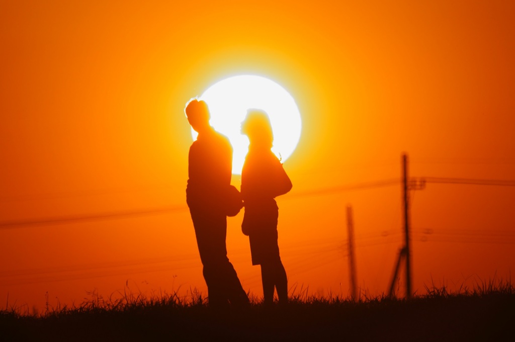 夕日