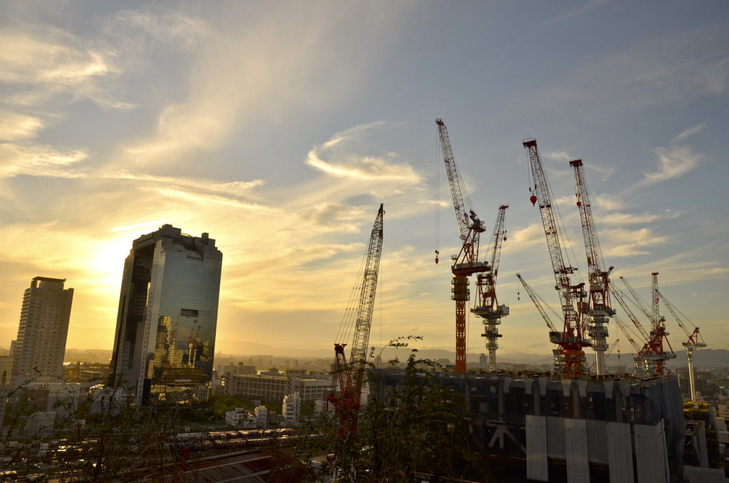 大阪北ヤードの夕景