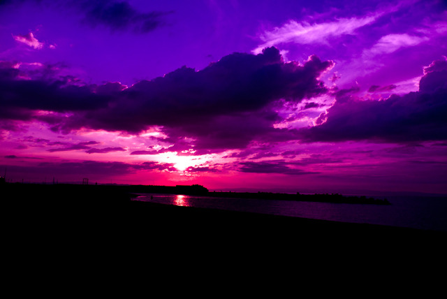海辺の夕焼け