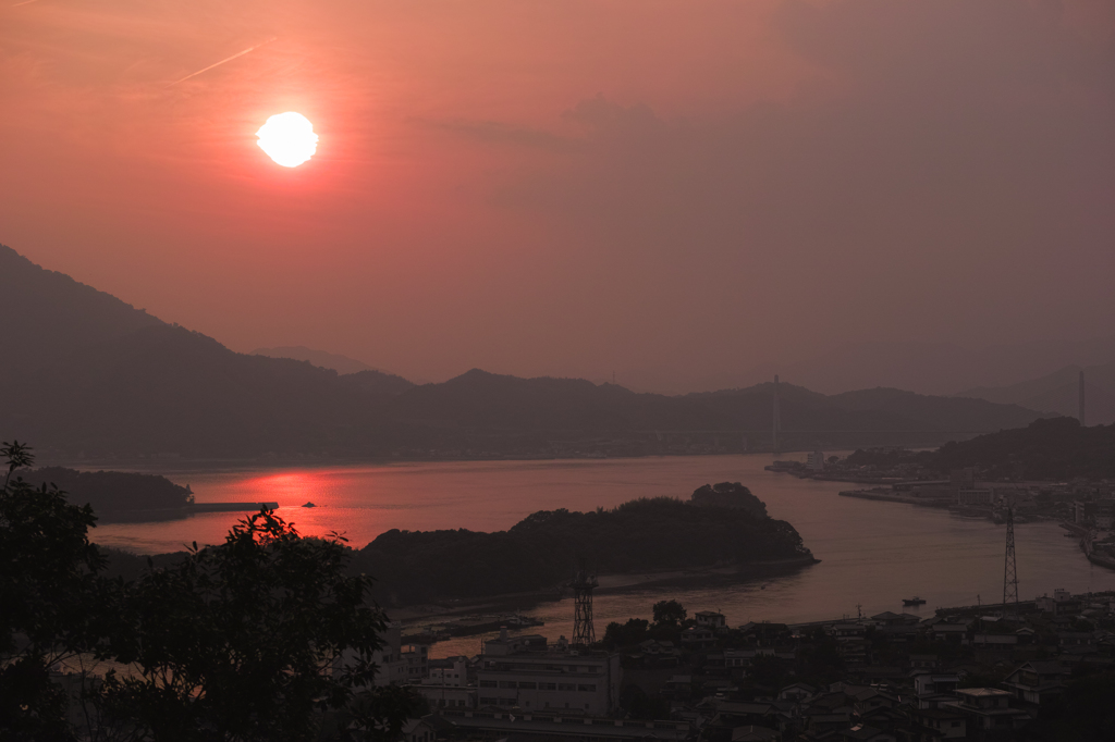 因島の夕日