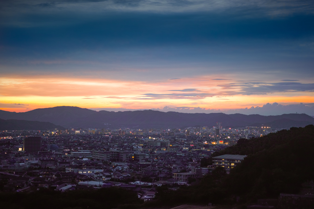 夕刻の福山市