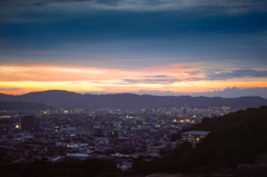 夕刻の福山市