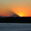 印旛沼・夕景　- 落照の刻 -