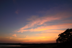 印旛沼・夕景　- 夏の夕焼け -