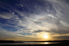 印旛沼・夕景　- 彩雲との再会 -