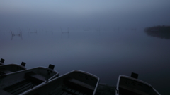 印旛沼・朝景　- 秋霧の夜明け -