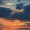 街の情景　- 観覧車のある夕焼け空 -