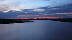 印旛沼・夕景　- 最大流入河川の夕暮れ -