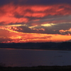 印旛沼・夕景　- 赤雲黄雲 -