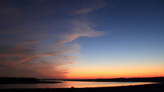 印旛沼・夕景　- 茜色ショーのフィナーレ -