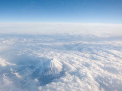 飛行機からみた富士山