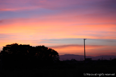 夏の夕焼け