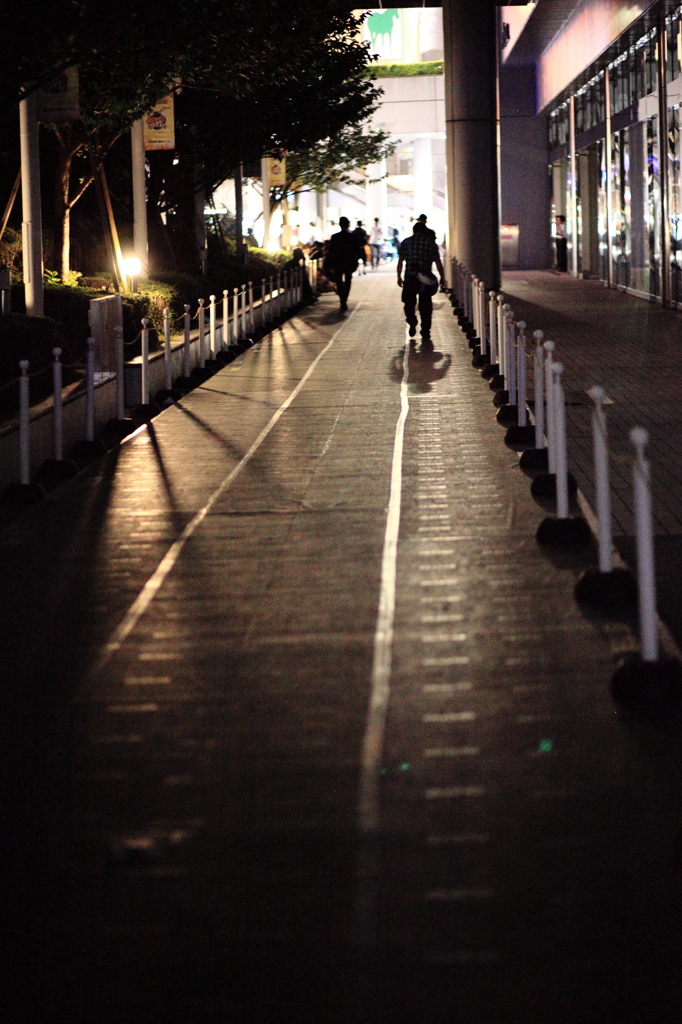 at night