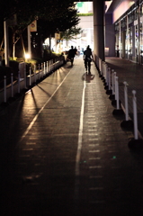 at night