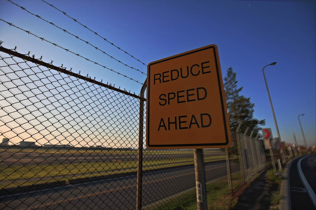 reduce speed ahead