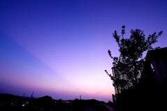 夏の終わりの夕焼け