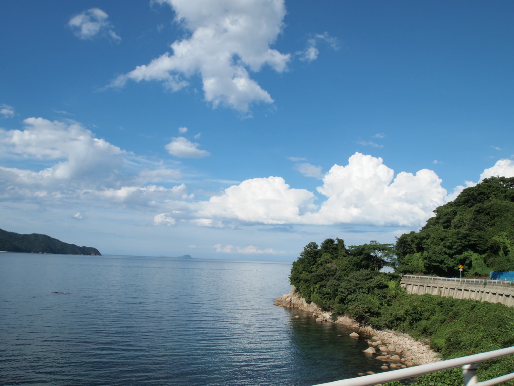 夏の海岸線にて