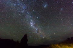 南十字星と大小マゼラン星雲