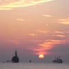 夕陽半分