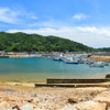 夏の田舎港