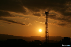 夕暮れの鉄塔