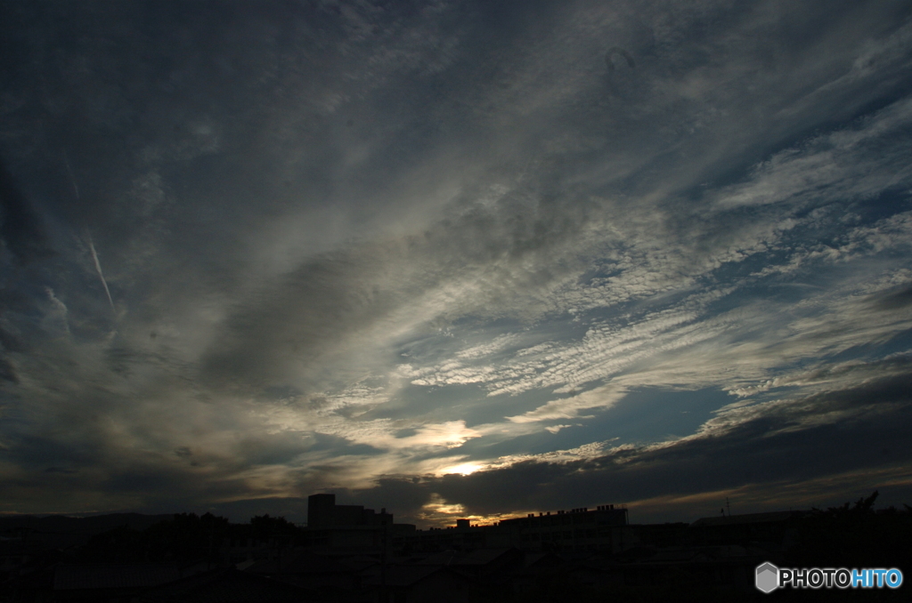秋空の夕暮れ
