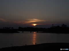 駕与丁池の夕暮れ