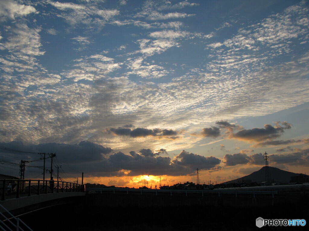 秋の夕暮れに