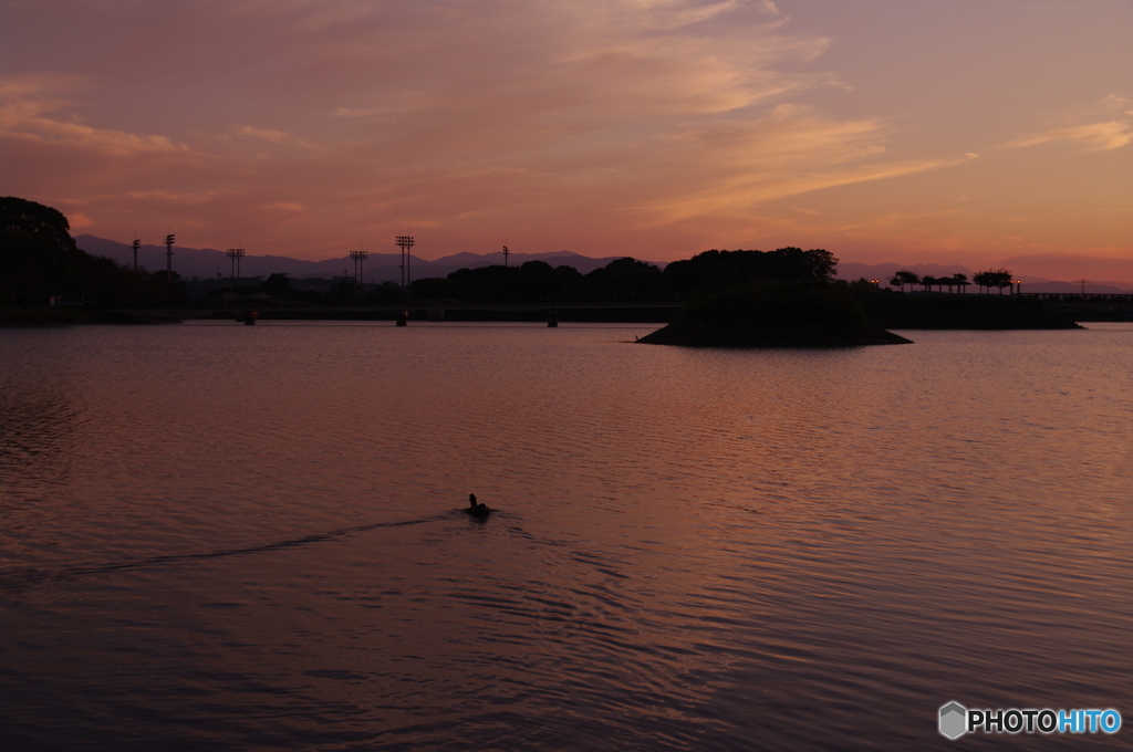 帰路の夕暮れ