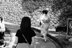 お城に登る坂道