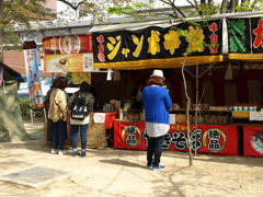 桜祭りの露店