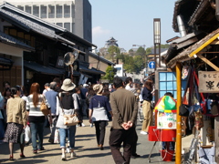 犬山城下町　春の人出