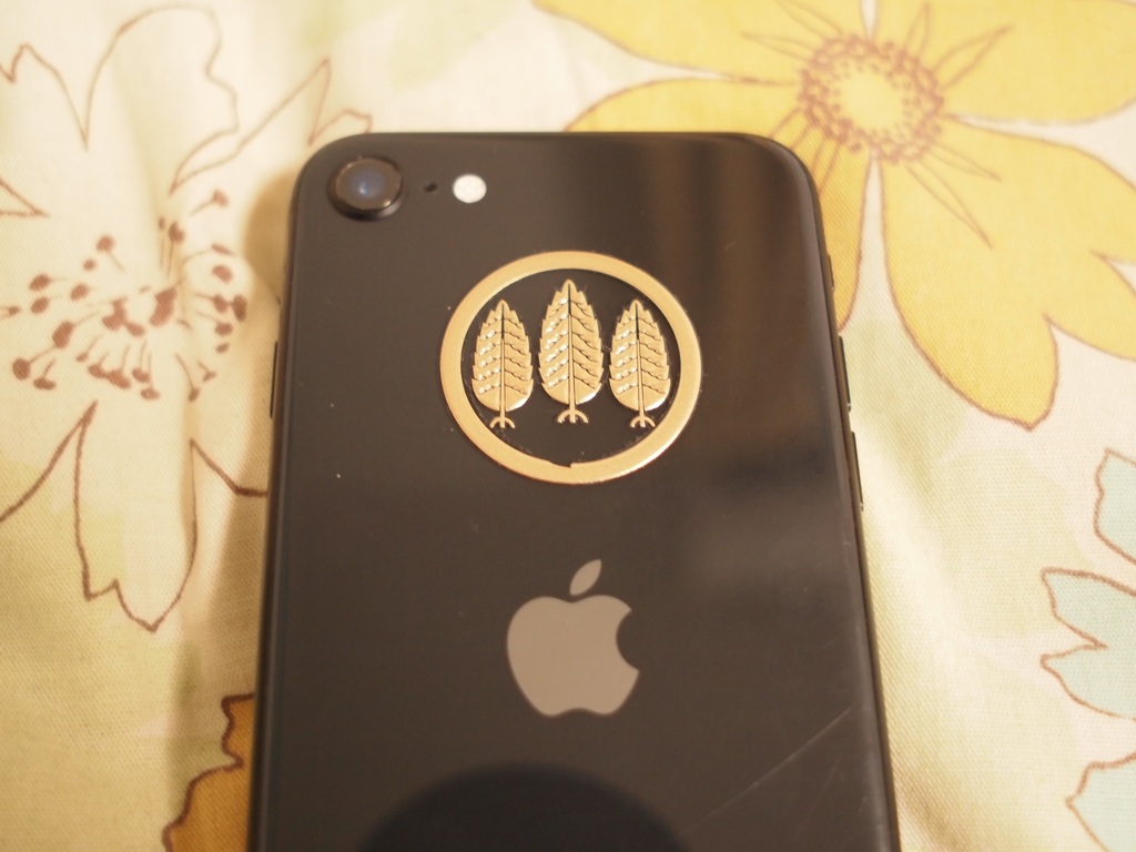 家紋入りiPhoneできて候