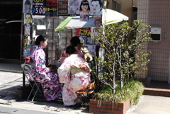 犬山城下町　街角画家
