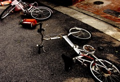 放置された自転車
