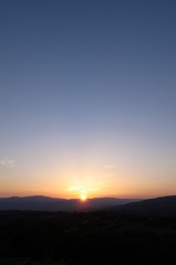 ナパに沈む夕日