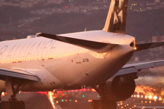 夕日の機体