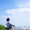 ヒコーキ雲を追って。