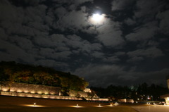 金沢城と月明かり