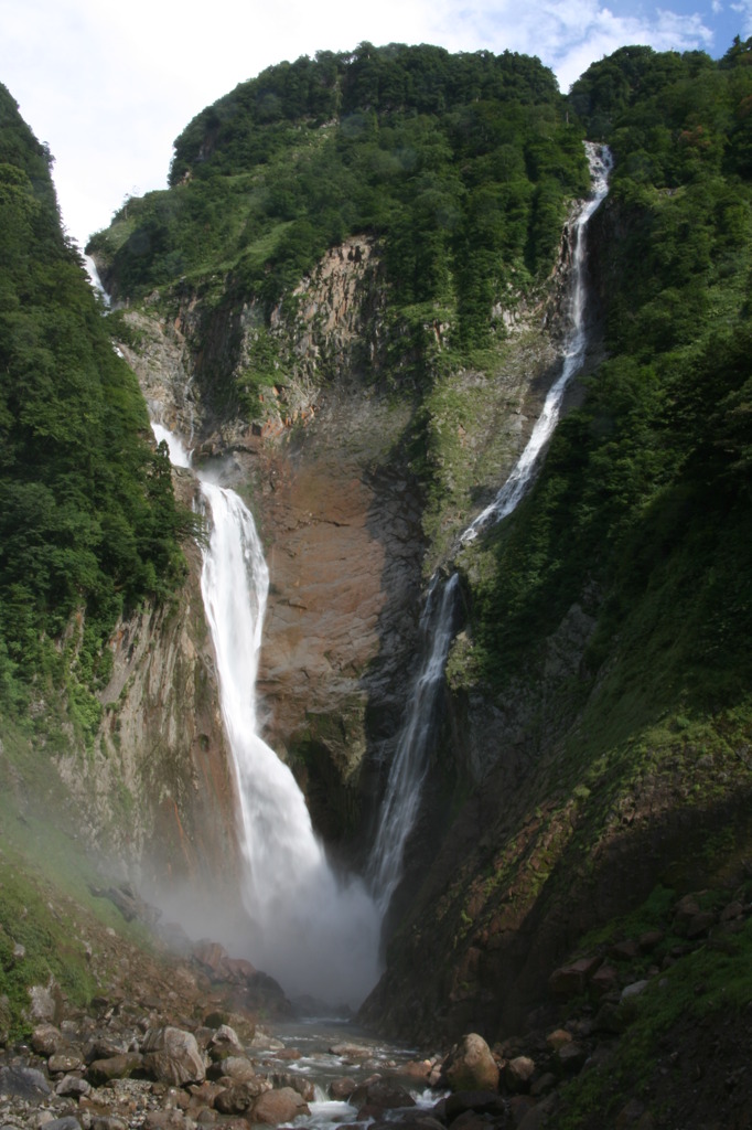 称名滝とハンノキ滝