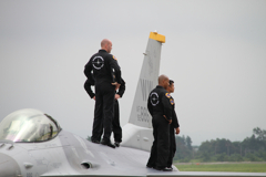 F-16 demo flight 記念撮影 千歳航空際