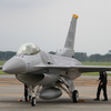 F-16 demo flight 駐機　千歳航空際