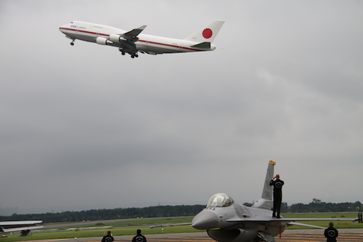 F-16 demo flightと政府専用機 千歳航空際