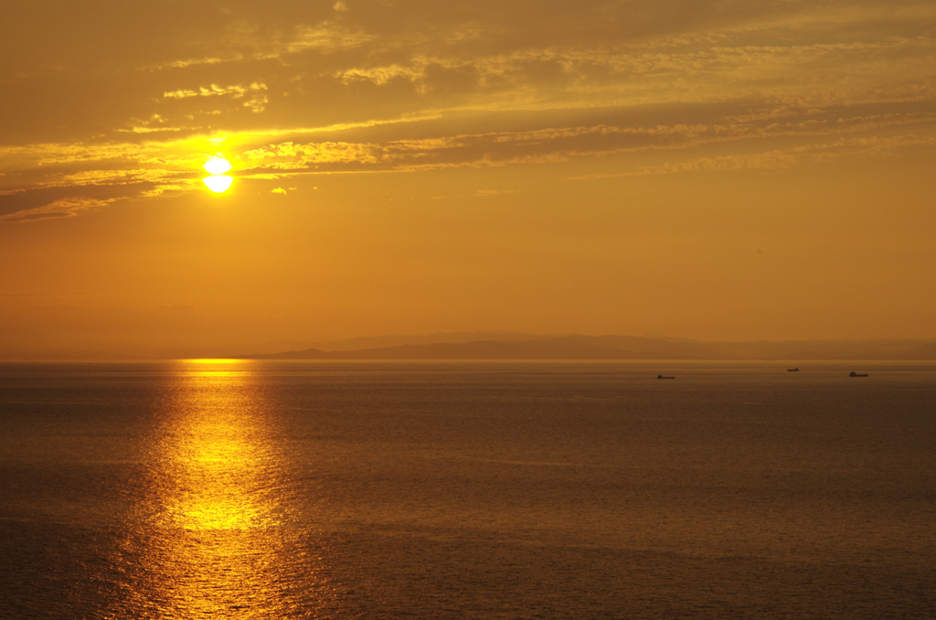 西の夕日