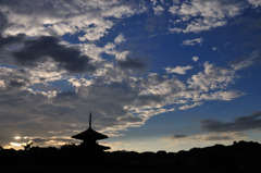 法起寺夕景
