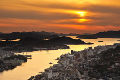 尾道水道の夕景