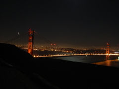 Golden　BridgeとSFの夜景
