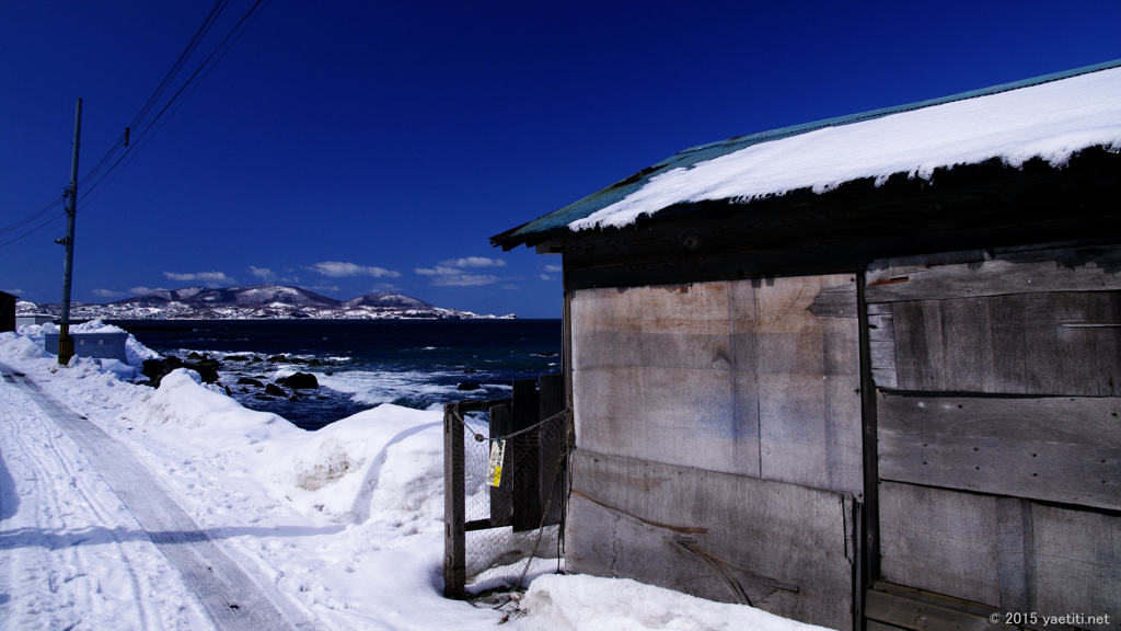 朝里の浜に