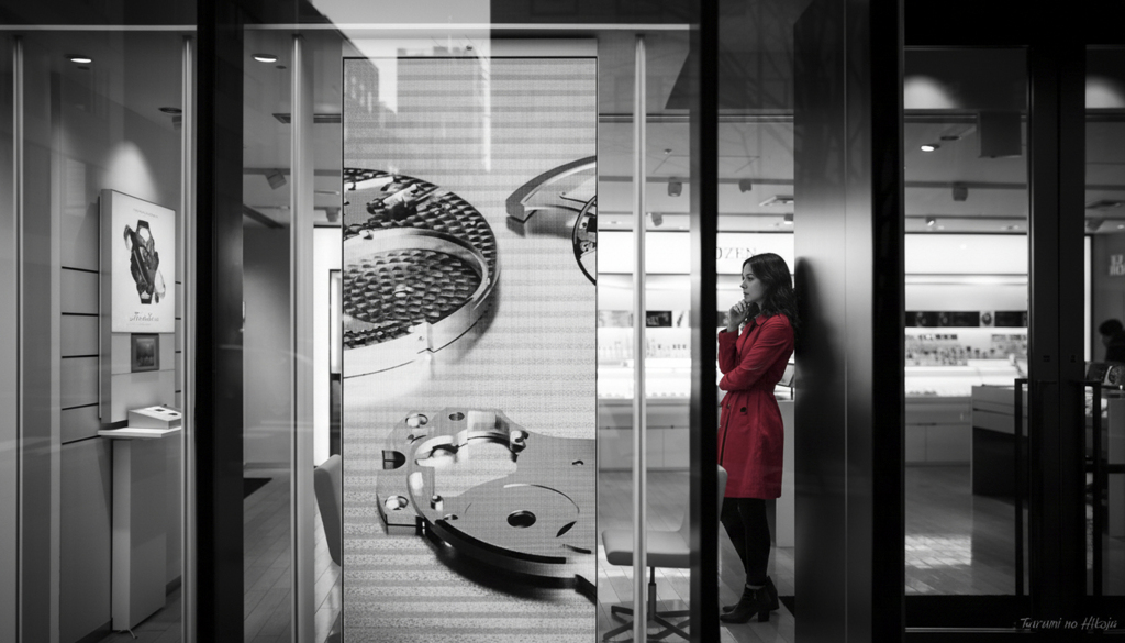 遊んで冬の街角